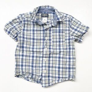 OshKosh B’gosh toddler boys plaid short sleeve button down shirt